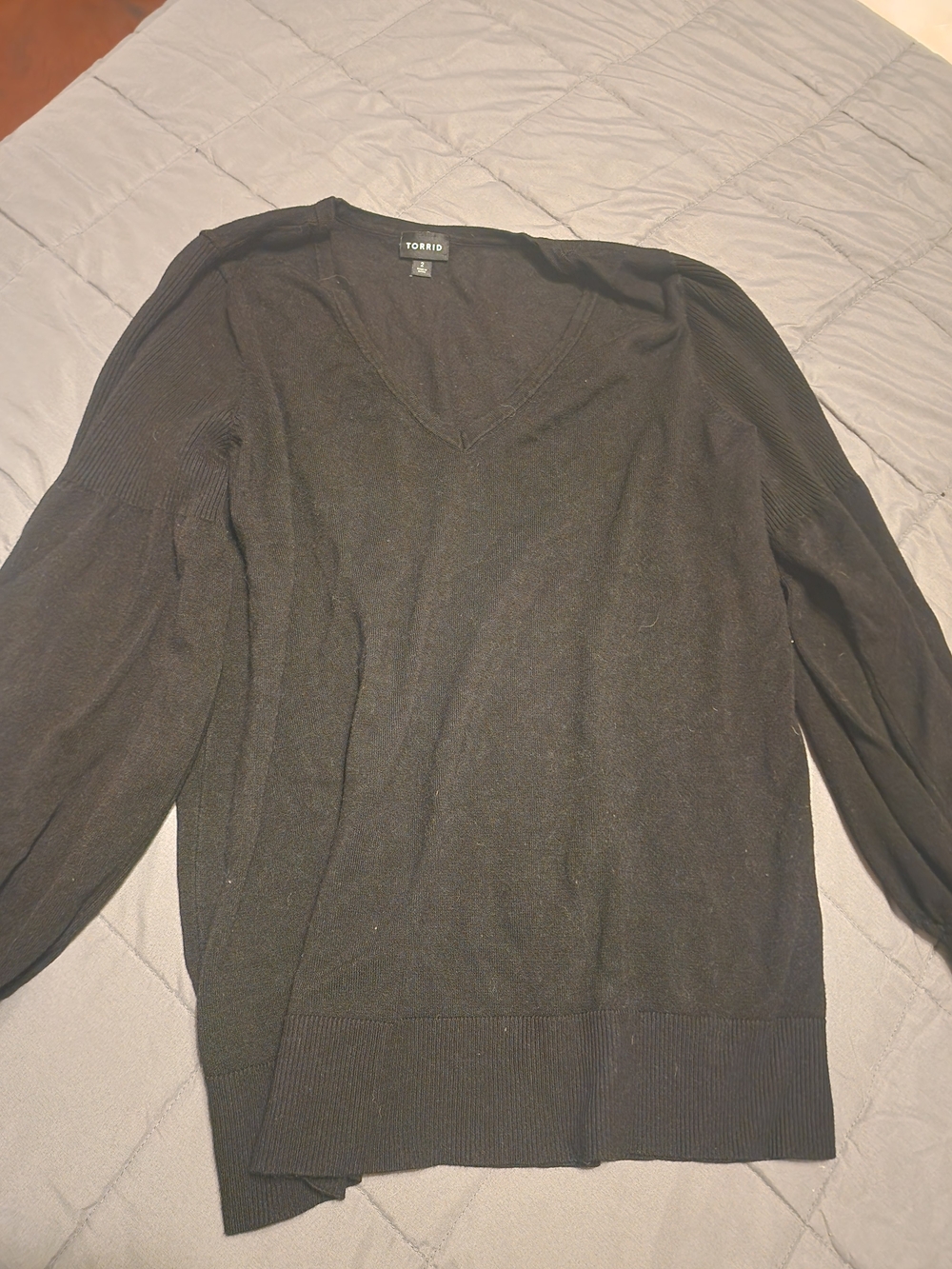 torrid Black Men's V-Neck Knit Sweater